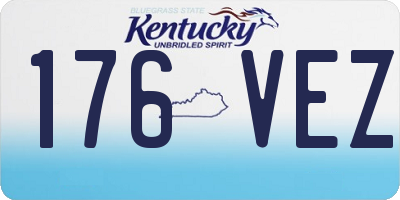 KY license plate 176VEZ