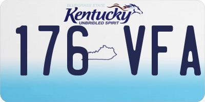 KY license plate 176VFA