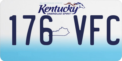 KY license plate 176VFC