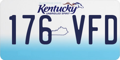KY license plate 176VFD