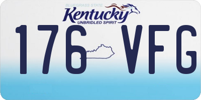 KY license plate 176VFG