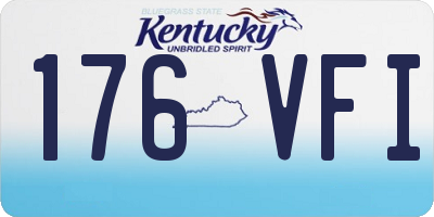 KY license plate 176VFI
