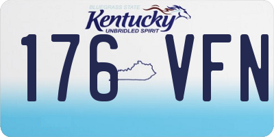 KY license plate 176VFN