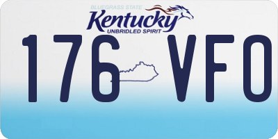 KY license plate 176VFO