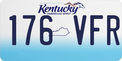 KY license plate 176VFR