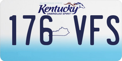 KY license plate 176VFS