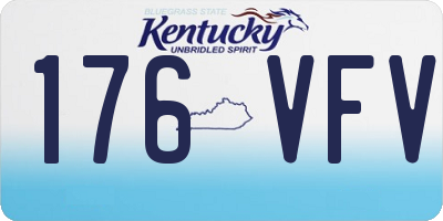 KY license plate 176VFV