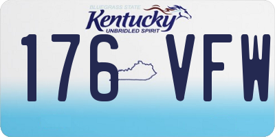 KY license plate 176VFW
