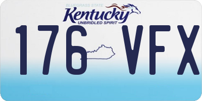 KY license plate 176VFX