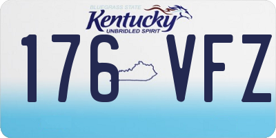 KY license plate 176VFZ