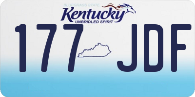 KY license plate 177JDF