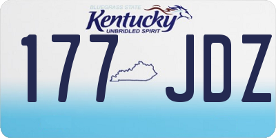 KY license plate 177JDZ