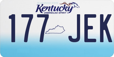 KY license plate 177JEK
