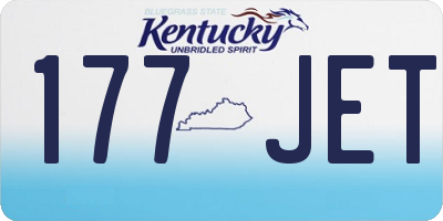 KY license plate 177JET