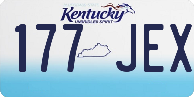 KY license plate 177JEX