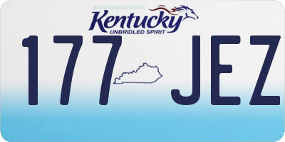 KY license plate 177JEZ