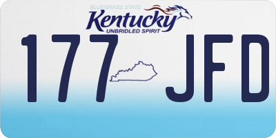 KY license plate 177JFD