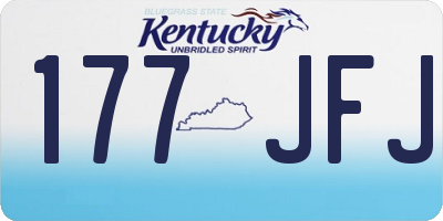 KY license plate 177JFJ