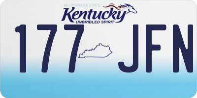 KY license plate 177JFN
