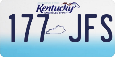 KY license plate 177JFS
