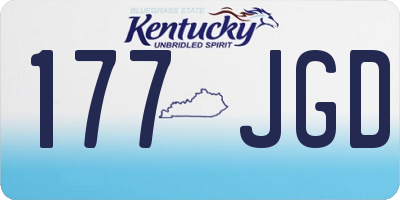 KY license plate 177JGD