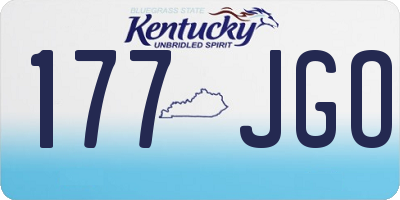 KY license plate 177JGO