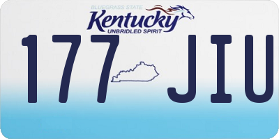 KY license plate 177JIU