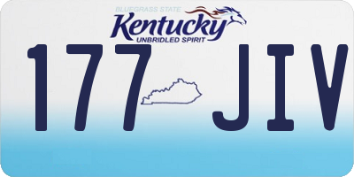KY license plate 177JIV