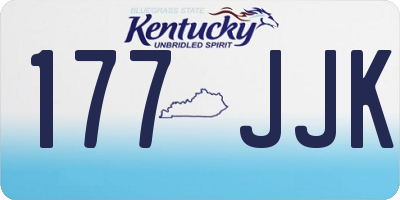 KY license plate 177JJK