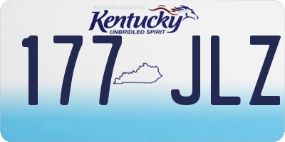 KY license plate 177JLZ