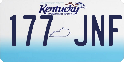 KY license plate 177JNF