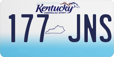 KY license plate 177JNS