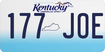 KY license plate 177JOE