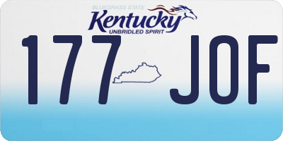 KY license plate 177JOF