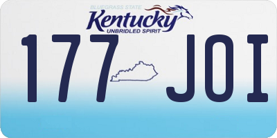 KY license plate 177JOI