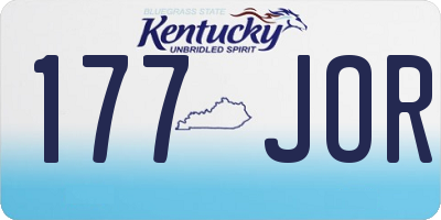 KY license plate 177JOR