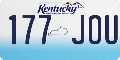 KY license plate 177JOU
