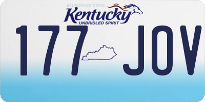 KY license plate 177JOV