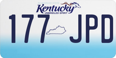 KY license plate 177JPD