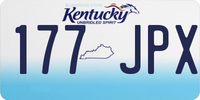 KY license plate 177JPX
