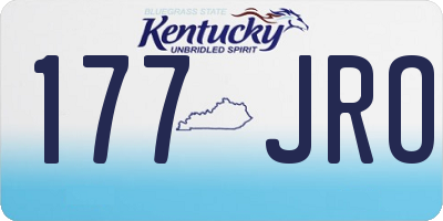 KY license plate 177JRO