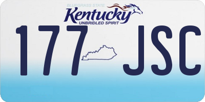 KY license plate 177JSC