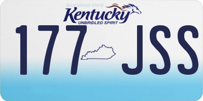 KY license plate 177JSS
