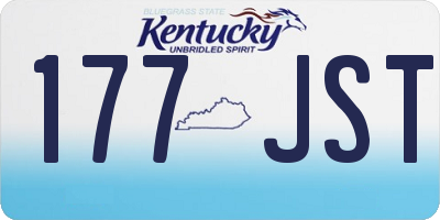 KY license plate 177JST