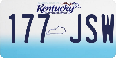 KY license plate 177JSW