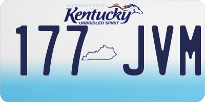 KY license plate 177JVM