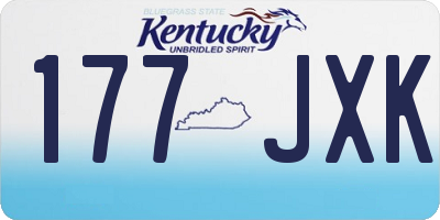 KY license plate 177JXK