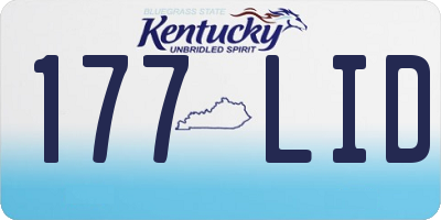 KY license plate 177LID