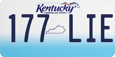 KY license plate 177LIE