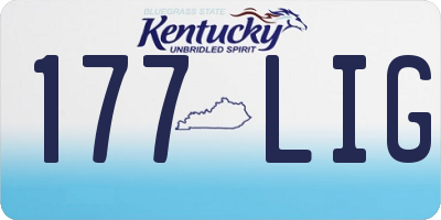 KY license plate 177LIG